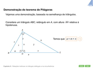 Relações métricas no triângulo retângulo e na circunferência