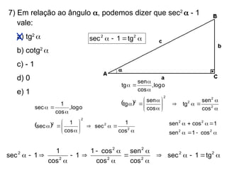 Relações trigonometricas fundamentais na matemática | PPT