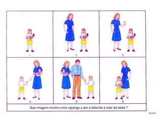 Que imagem mostra uma rapariga a dar o biberão à mãe do bebé ?  