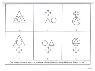 Que imagem mostra uma cruz por baixo de um triângulo que está dentro de um círculo? 