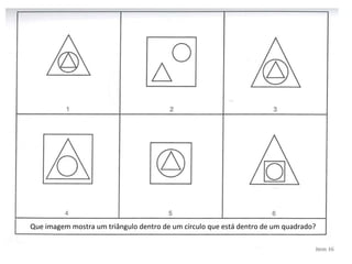 Que imagem mostra um triângulo dentro de um círculo que está dentro de um quadrado? 