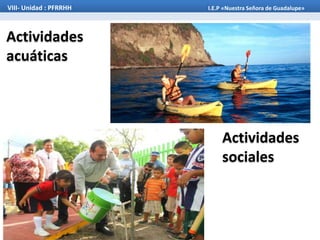 Actividades
acuáticas
Actividades
sociales
VIII- Unidad : PFRRHH I.E.P «Nuestra Señora de Guadalupe»
 