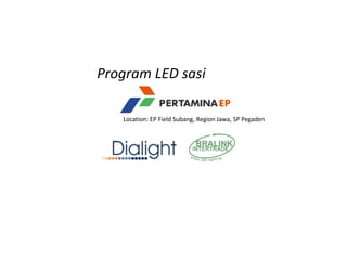 Program LED sasi

   Location: EP Field Subang, Region Jawa, SP Pegaden
 
