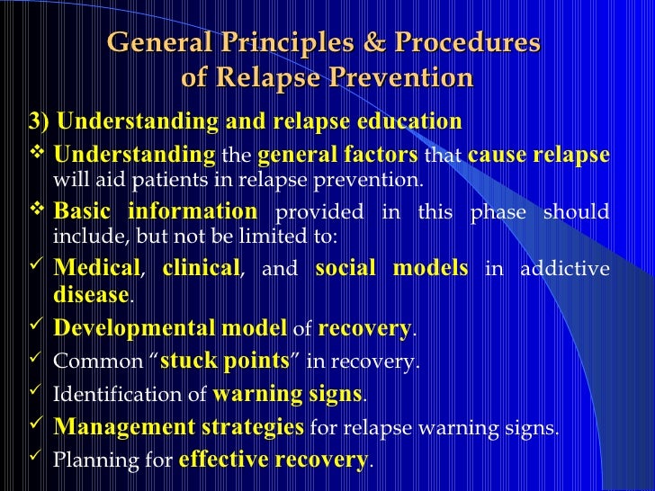 What are some strategies used by a relapse prevention model?