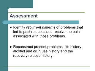 Relapse Prevention - March 2011 | PPTX