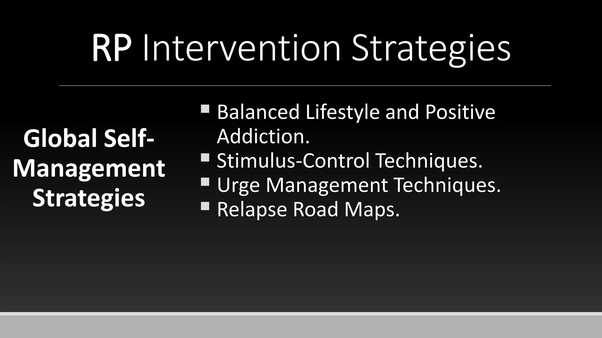 Relapse Interruption Map Relapse prevention: an Overview | PPTX