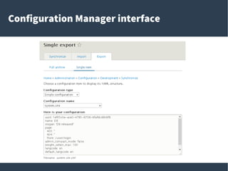 Configuration Manager interface
 