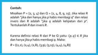 Relasi Invers Relasi dan Hasil kali Cartesius | PDF