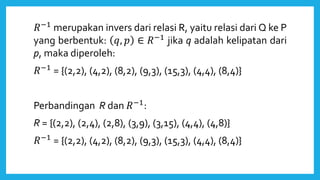 Relasi Invers Relasi dan Hasil kali Cartesius | PDF