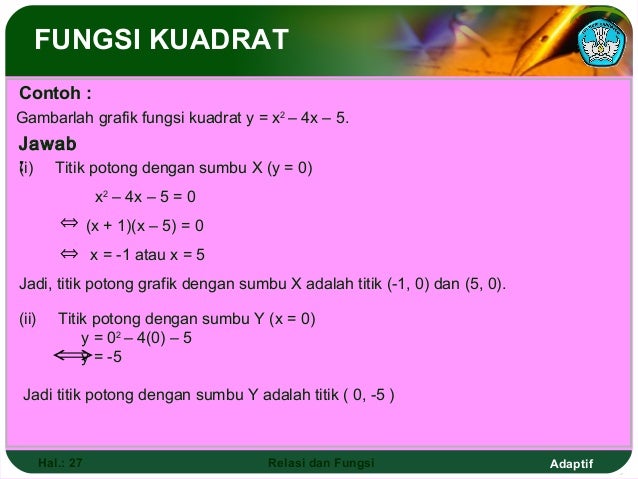 Relasi dan fungsi