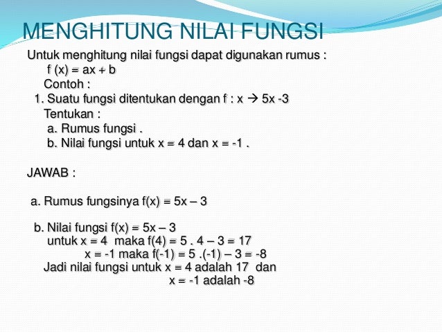 Matematika Relasi dan Fungsi