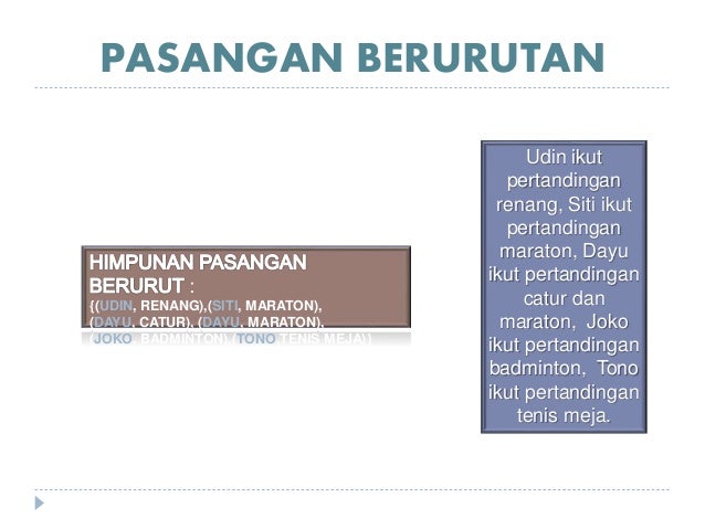 Relasi dan fungsi
