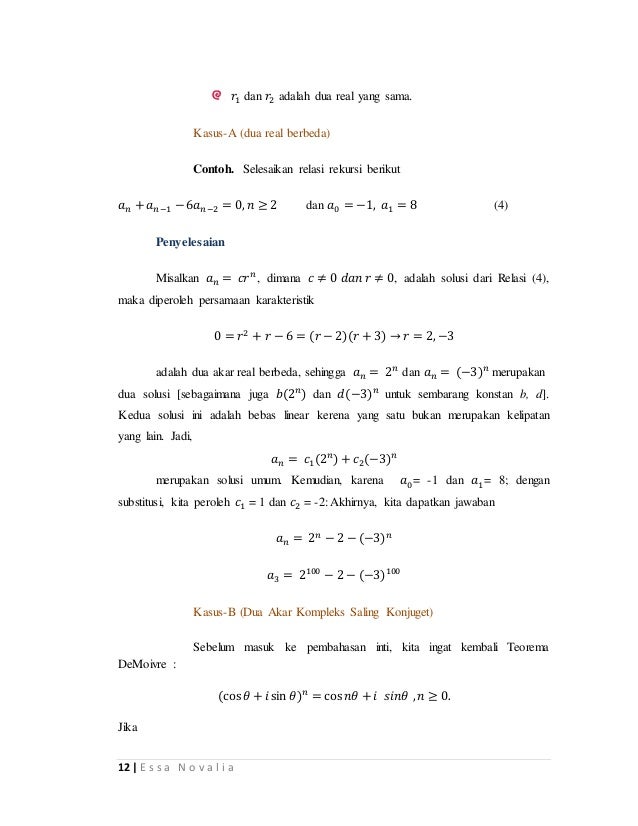 Koleksi Contoh Soal Relasi Rekursif + Pembahasan Dikdasmen