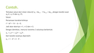Matematika Diskrit Relasi Rekursif | PPTX