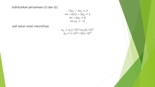 Matematika Diskrit Relasi Rekursif | PPTX