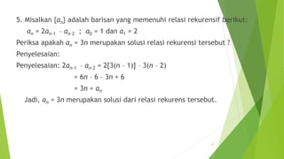 Matematika Diskrit Relasi Rekursif | PPTX