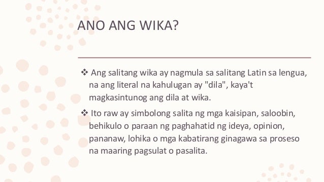 Paraan ng pagbabahagi ng wika