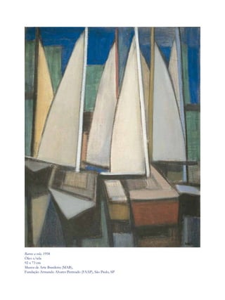 Barcos a vela, 1958
Óleo s/tela
92 x 73 cm
Museu de Arte Brasileira (MAB),
Fundação Armando Alvares Penteado (FAAP), São Paulo, SP
 