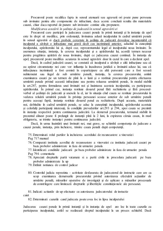 Relatati Despre Rolul Activ Al Organului De Urmarire Penala