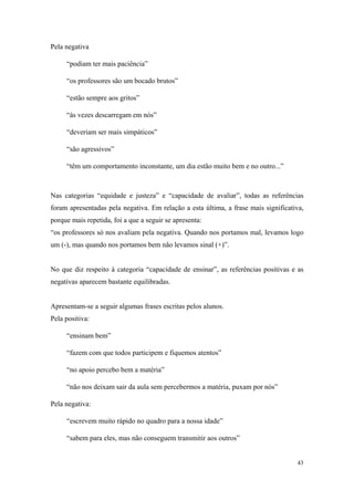 relatório de autoavaliação de escola - 2008