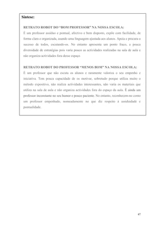 relatório de autoavaliação de escola - 2008