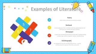 5
7
6
8
Examples of Literature
 