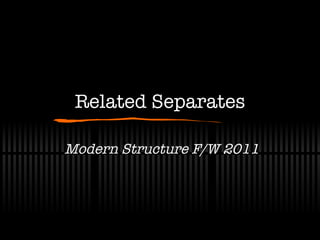 Related Separates Modern Structure F/W 2011 