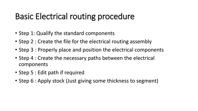 Electrical and mechanical routing theory concepts using UG-NX | PPTX ...