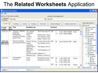 The Related Worksheets Application 
 