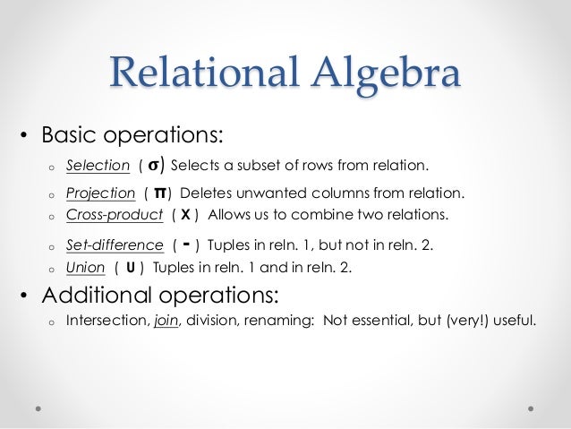 Relational algebra