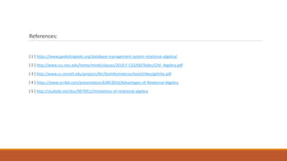 A simple presentation on Relational Algebra | PPTX