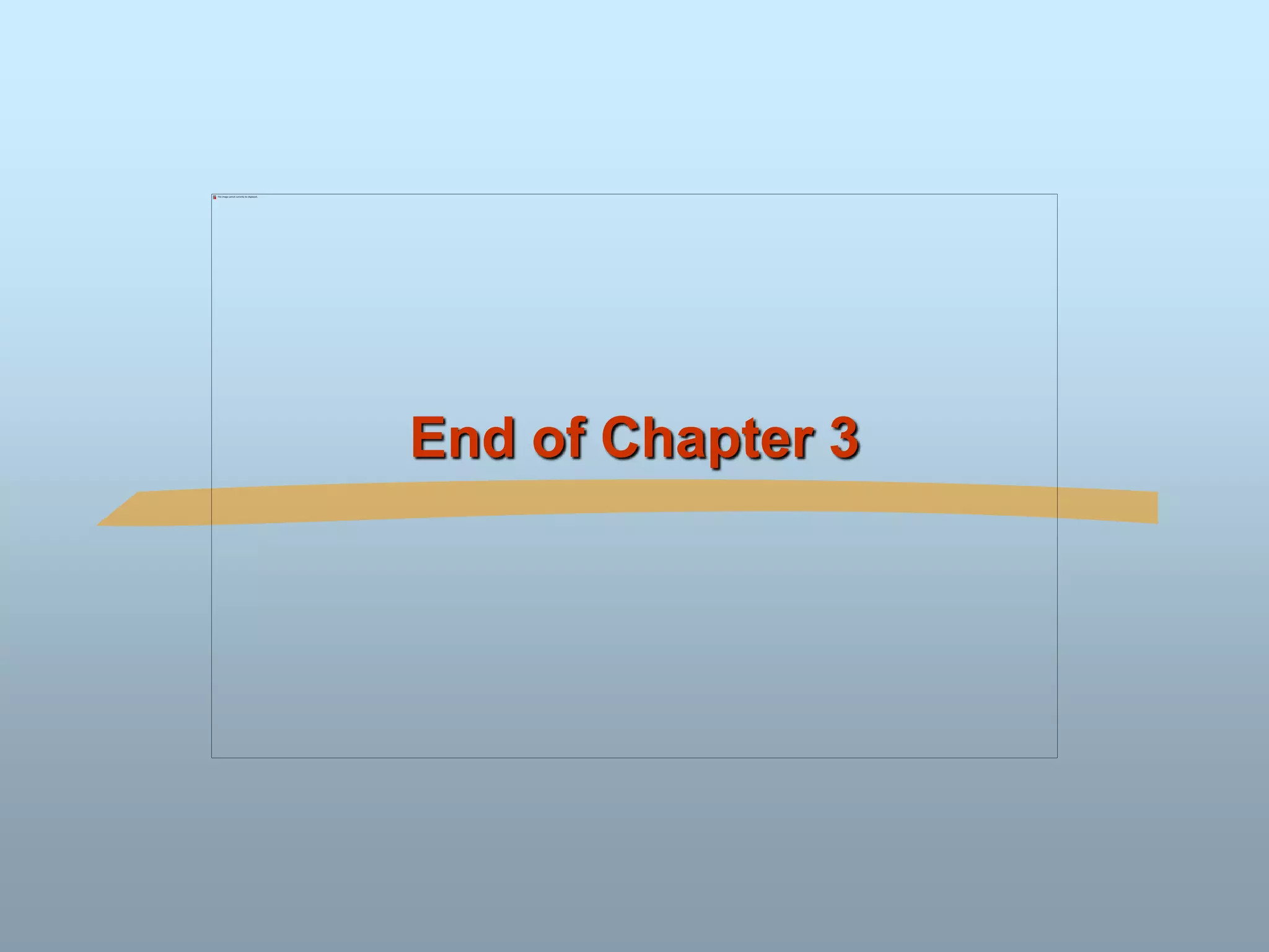 End of Chapter 3
 