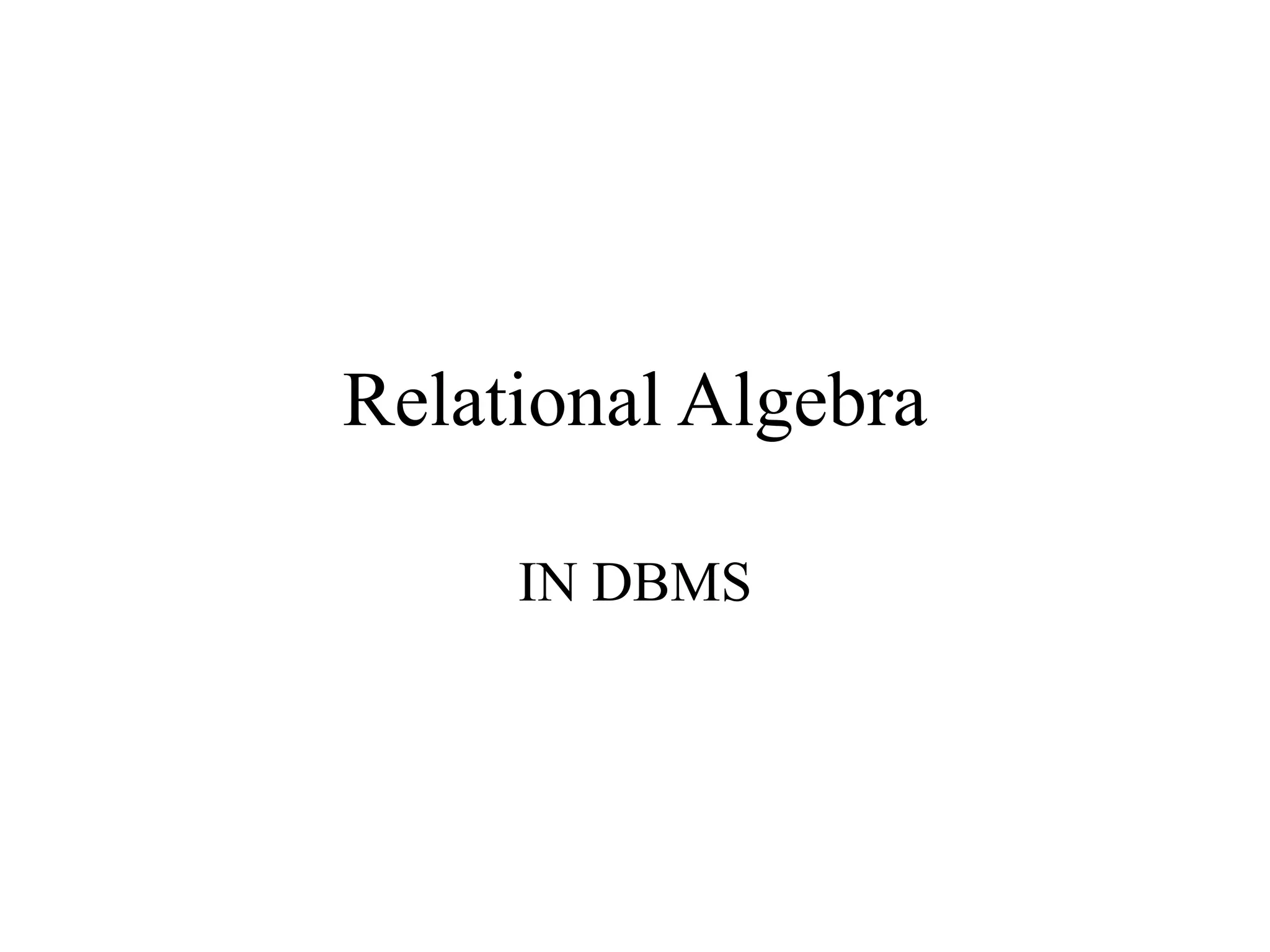 Relational Algebra.ppt