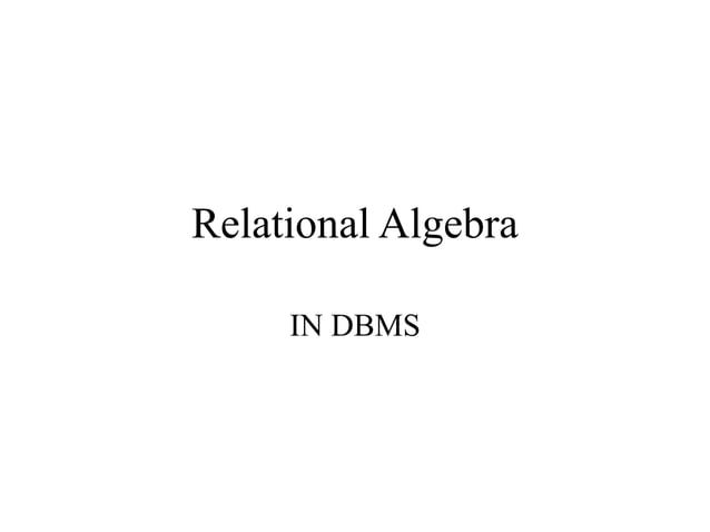 Relational Algebra.ppt