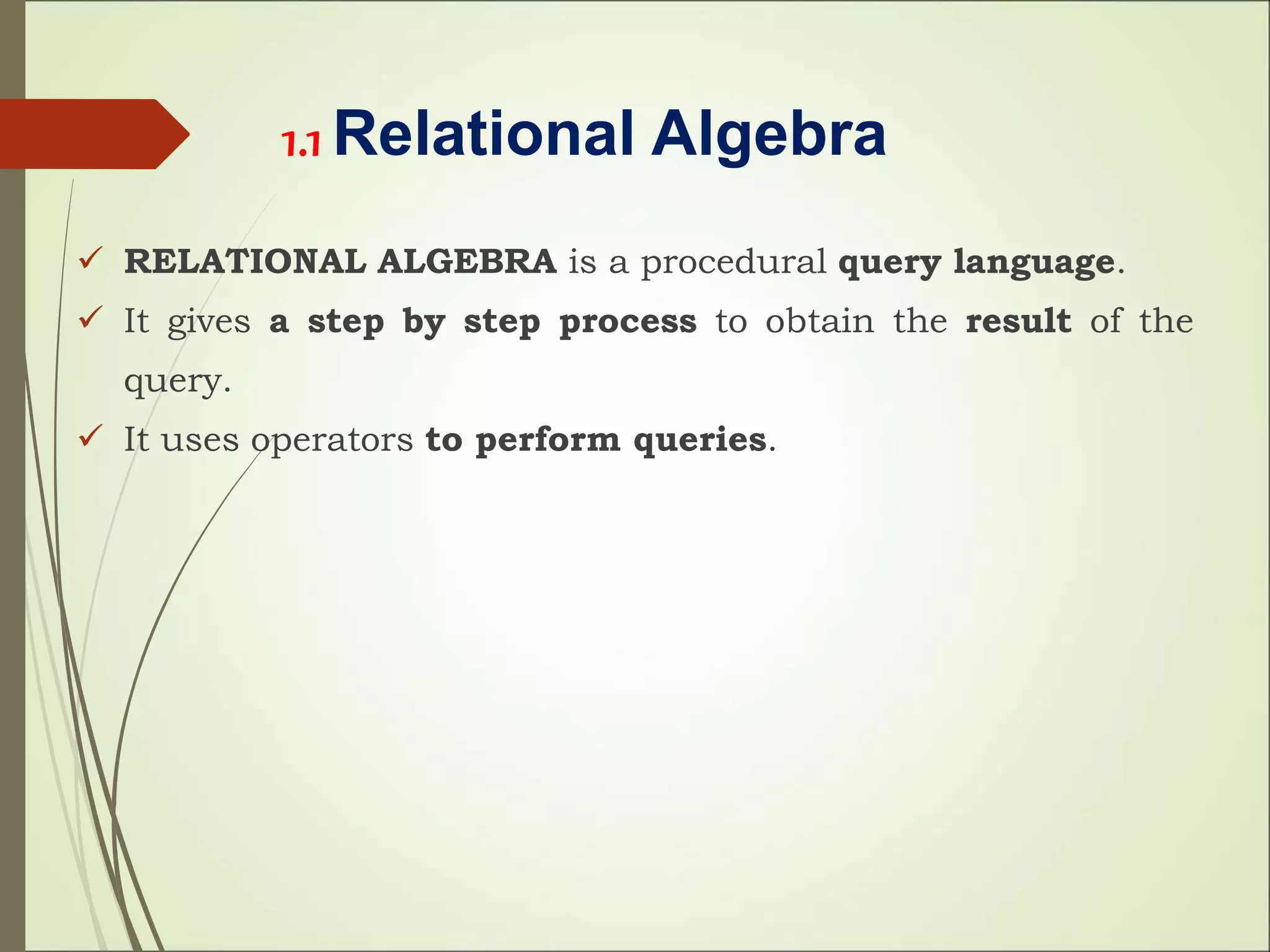 Relational Algebra.ppt | Databases | Computer Software and Applications
