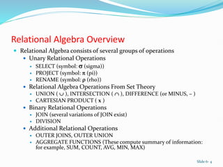 Relational Algebra.pptx for Module four | PPTX