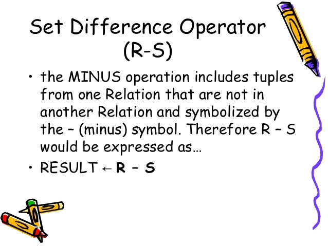 relational algebra symbols