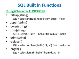 Relational algebra in dbms | PPT