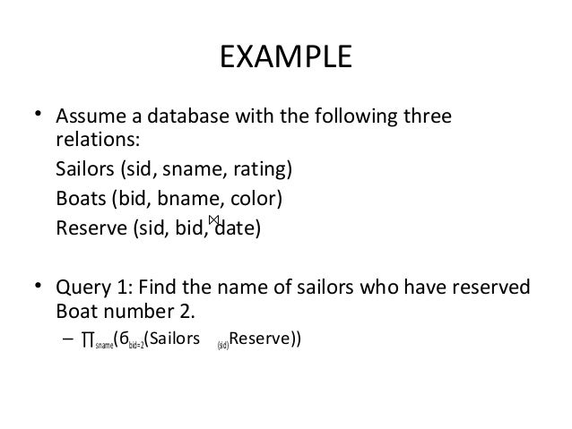 relational algebra symbols