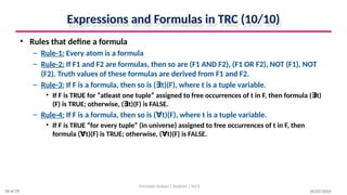 Relational Calculus in Database Management System | PPTX
