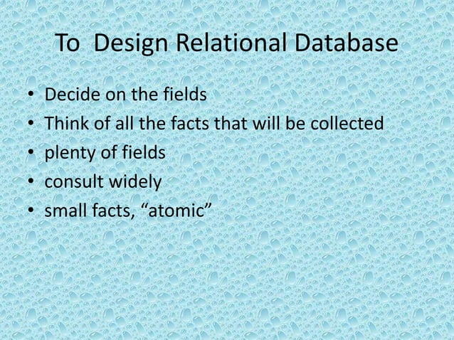 Relational database | PPT