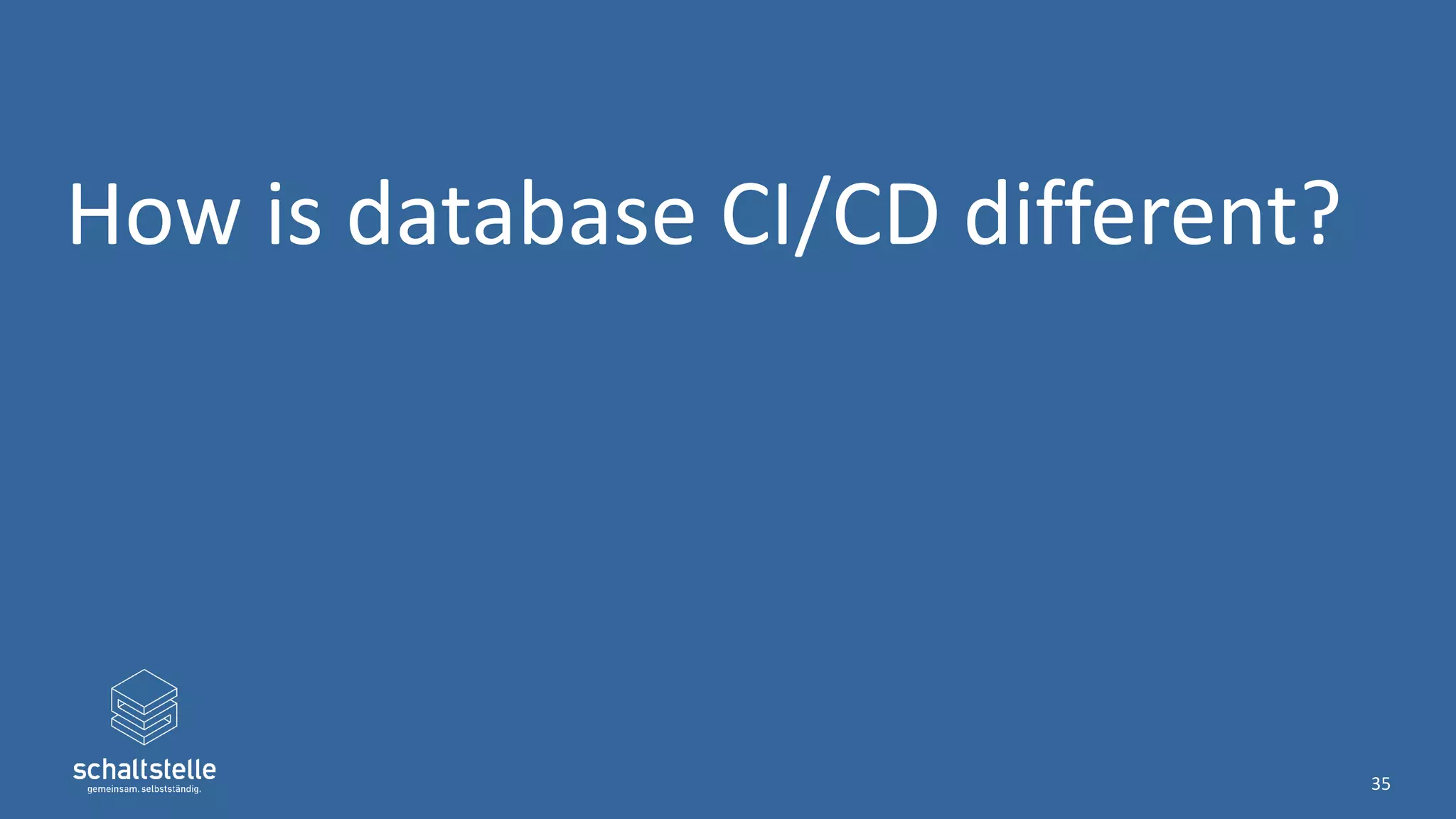 How is database CI/CD different?
35
 