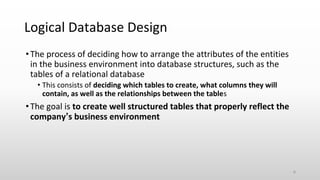 Relational Database Design and archieteture | PDF