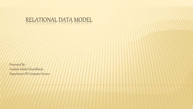 Relational data model | PPT