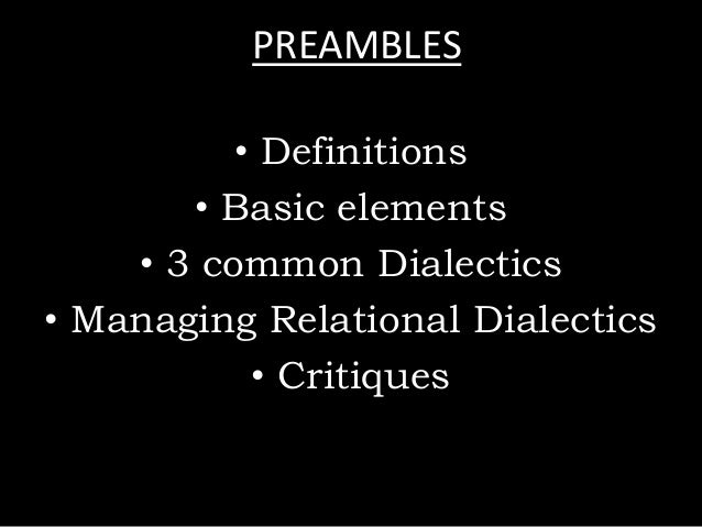 relational dialectics relational dialectics
