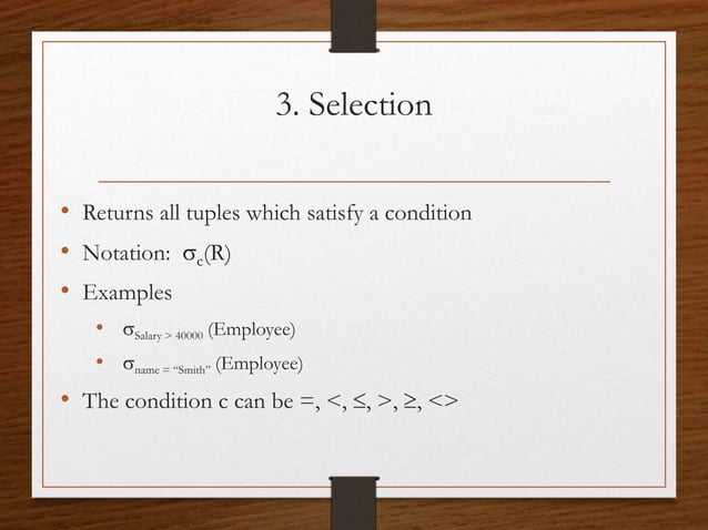 Relation algebra (1).ppt | Databases | Computer Software and Applications
