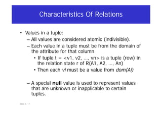 Relational Model on Database management PPT | PDF