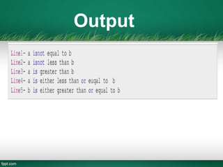 Relational operators In C language (By: Shujaat Abbas) | PPT