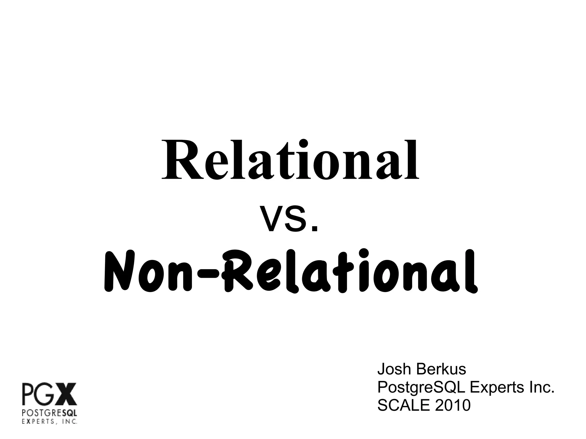 Relational vs. Non-Relational | PDF