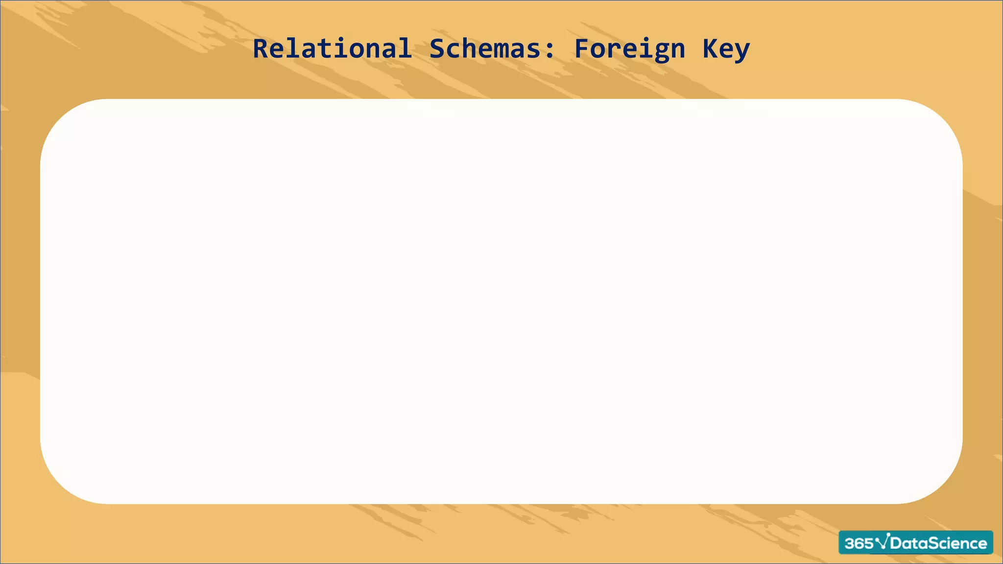 Relational Schemas: Foreign Key
 